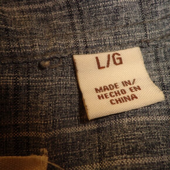 NEW Original Weatherproof Vintage Men's Button Down Shirt L/G Blue Plaid - Picture 13 of 15